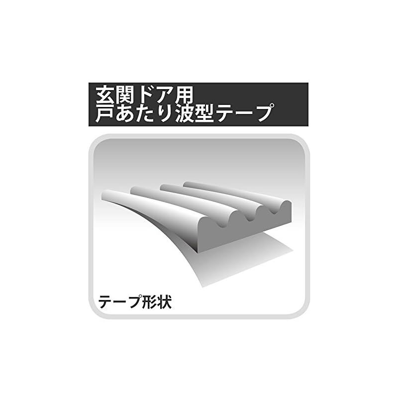 3M Scotch Corrugated Tape for Entrance Doors, 2 Rolls, Black, 3.5mm Thickness x 8.5mm Width, 5.0m Length, EN-58