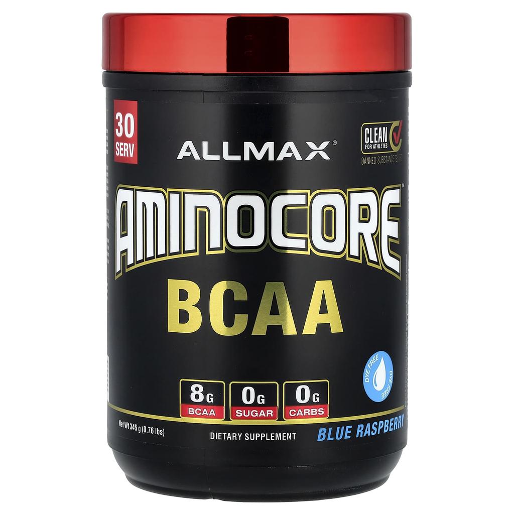 Aminocore, Bcaa, Bcaa 8G + Sugar 0 + Carbs 0, Blue Raspberry, 0.69Lbs(315G)