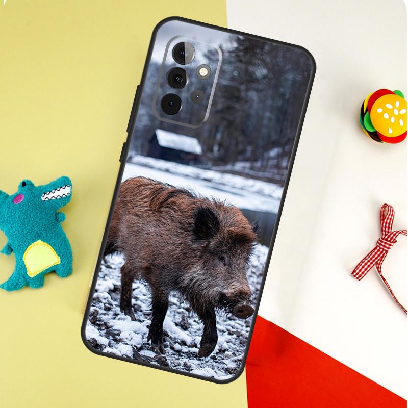 Wild Boar Pig Brown For Samsung Galaxy A55 A35 A15 A54 A34 A14 A53 A33 A13 A05 A06 A16 A22 A32 A52 Phone Case