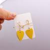 Women Heart Drop Earrings for Party Jewelry Vintage Gold Color Metal Bow Knot Earrings Geometric Female Brincos 2024 New Fashion