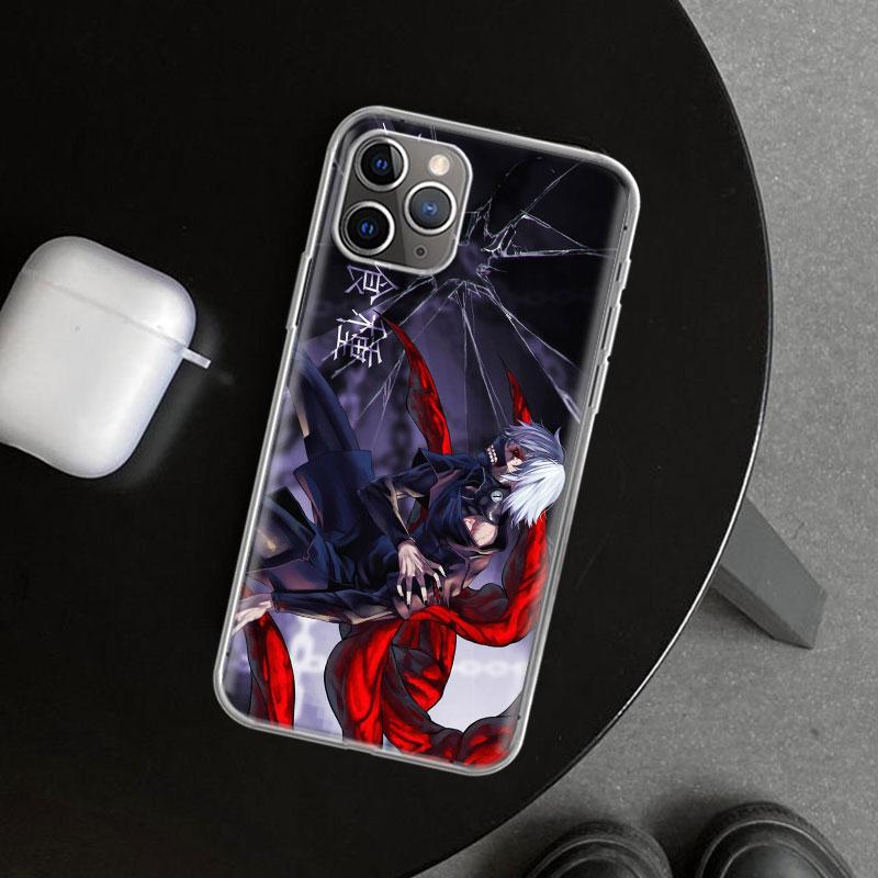 Ghoul Tokyo Kaneki Ken Phone Case Cover for iPhone 11 12 13 Mini 14 15 Plus 16 Pro Max 17 Air 7 8 + SE Art Customized Fundas 11