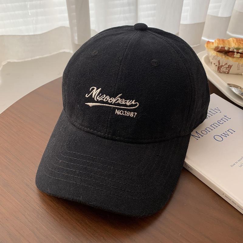 Coffee Baseball Hat for Women with American Style Large and Deep Wide Brim To Show Their Face Small Deep Top Korean Style