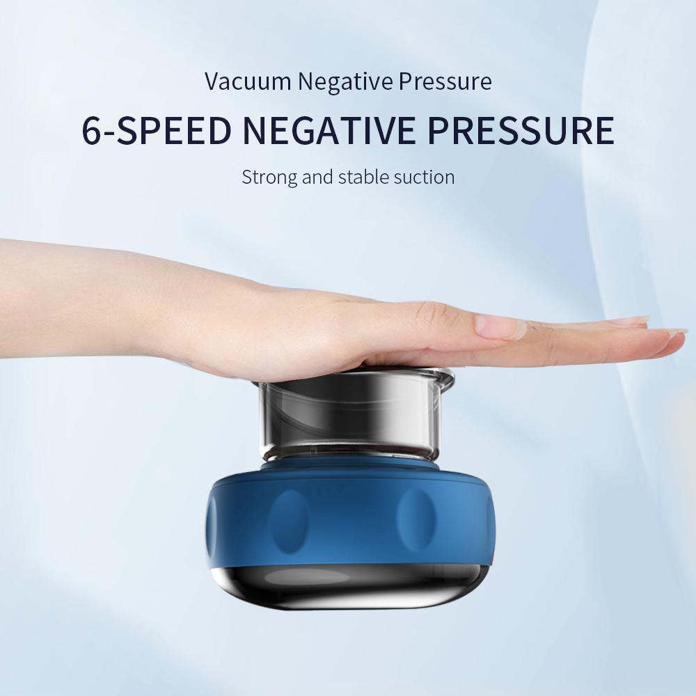 Electric Vacuum Cupping Massager 6/12 Levels Anti-Cellulite Suction Cups Heating Guasha Fat Burning Skin Scraping Body Slimming