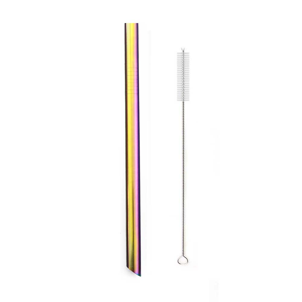 1 Stück Wiederverwendbarer Trinkhalm Edelstahlstrohhalm Breit 12mm Metallstrohhalm Set Perle Milchshake Bubble Tea Strohhalm Mit Reinigungsbürste