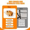 Stainless Steel V Rack for Meat Roasting in Oven 10 Inch Wide V Design Allows for Drippings and Vegetable Cooking Below
