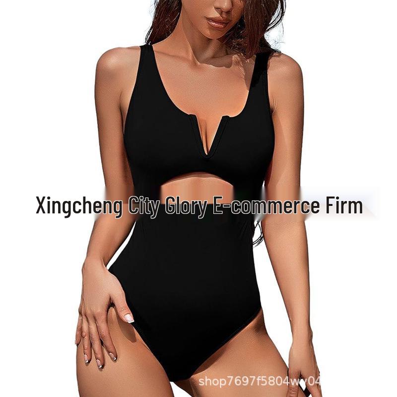 

Women s European & American Style Sexy Sling One-Piece Swimsuit - Light, Thin & Breathable for Seaside Summer. Large