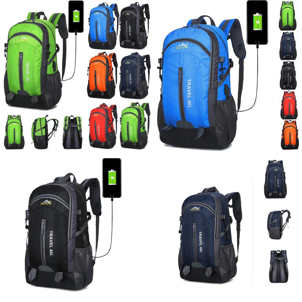 Spacious 40l Usb Breathable Charging Outdoor Sport Travel Camping Hiking Backpack
