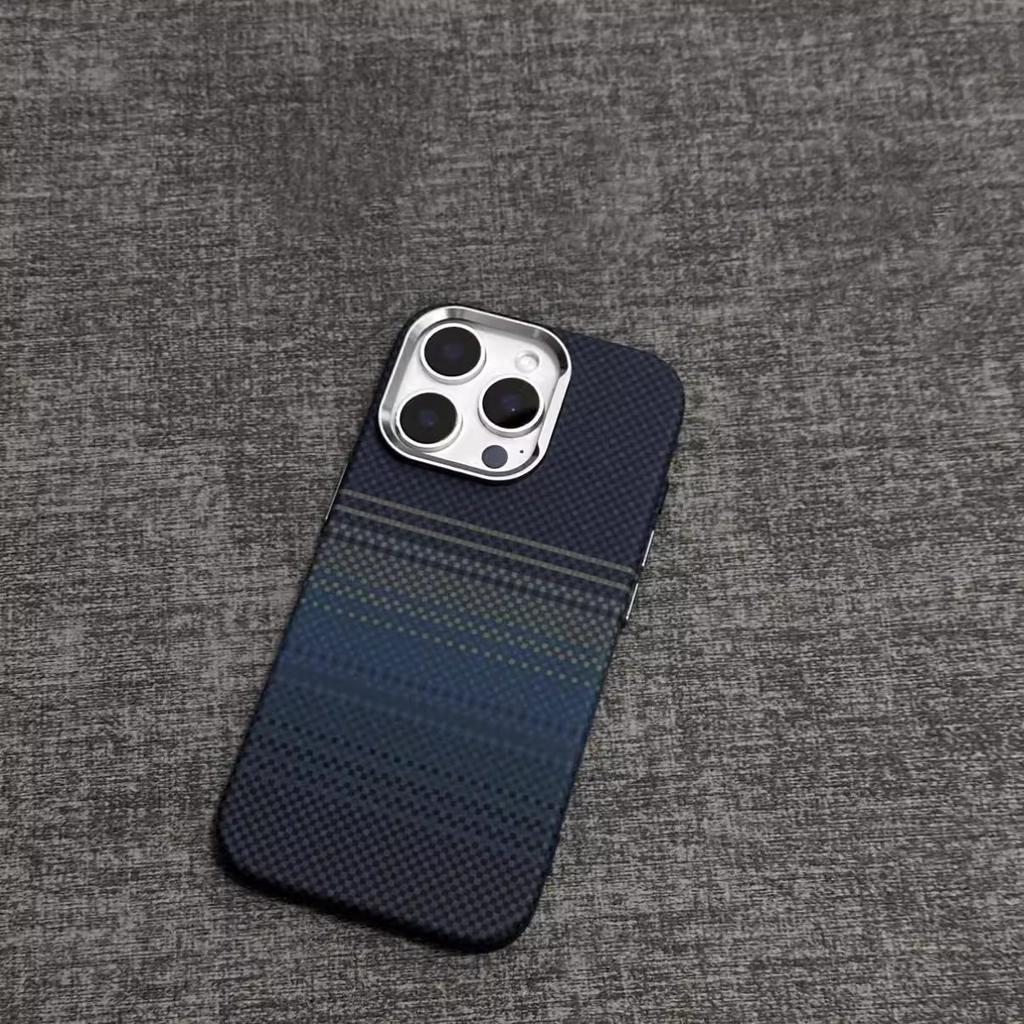 Kevlar Pattern Is Suitable for iPhone16promax Magnetic Mobile Phone Case Apple 15 Skin Matte PC Anti-drop Cover 14