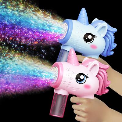 Children Bubble Gun Toy UnicornFully Automatic Bubble Machine Bubbles Gun Outdoor Game Fantasy Toy for Boys Girls Gifts