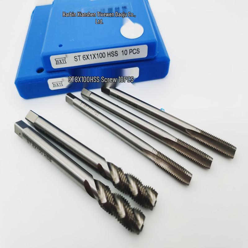 High-Speed Steel Thread Insert, ST Taper, Straight/Spiral, ST6*100-130-150, Extended Length