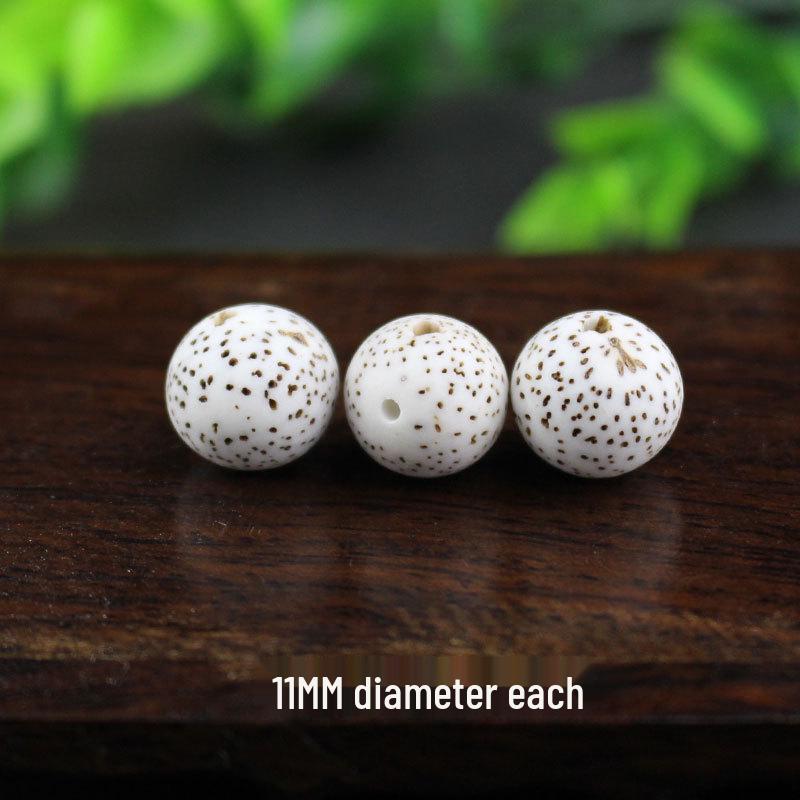 Star and Moon Bodhi Beads: Pure White High-Density 108 Bead Bracelet for DIY Prayer Accessories
