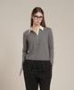 Iteoneolmomeonteu Striped Button Collar T-Shirt _ Black