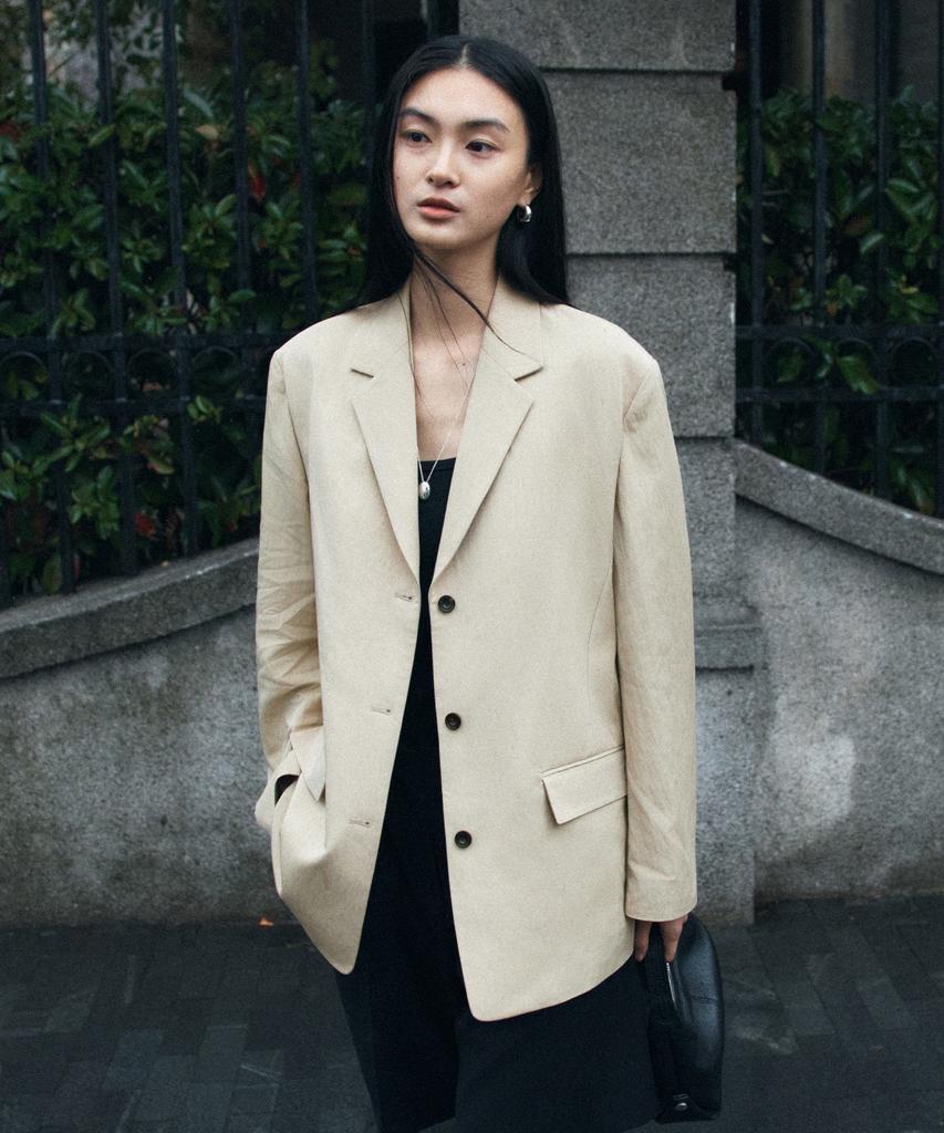 Siyazu Siot4194 Timeless Formal Blazer_Beige