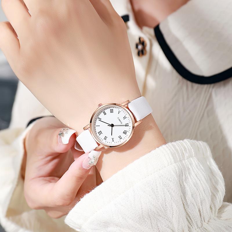 Damenmode Design Uhr Uhr Uhr Damen Exquisite Kleine Damen Kleiduhr Leder Weibliche Uhr Marke