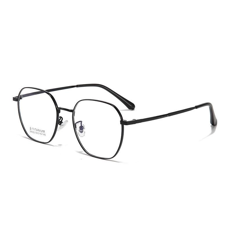 Retro Polygon Ultra-light Myopia Glasses Frame: Fashionable, Versatile, High-quality Metal Eyeglasses.