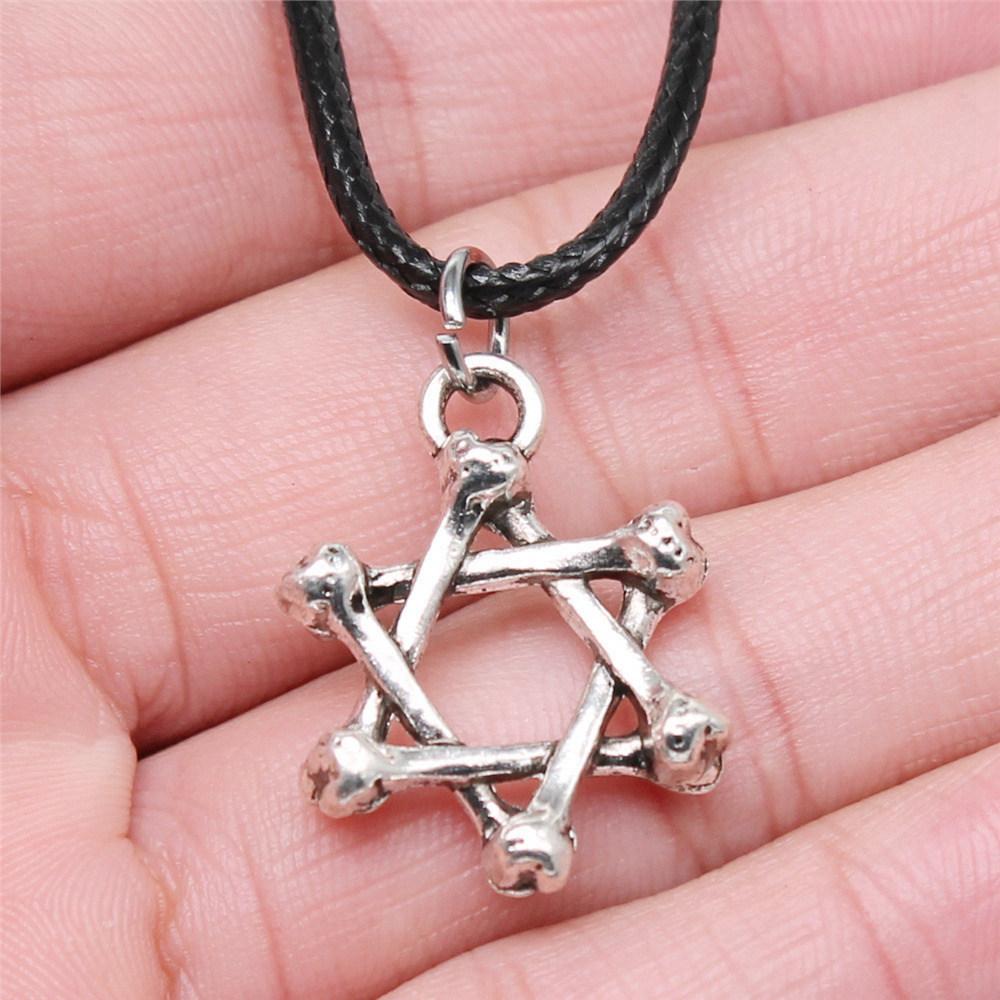 Hexagram Celtic Knot Mystical Amulet Pendant Antique Bronze Metal Couple Choker Necklace Hot Sale
