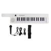 CUYT Kids Keyboard Piano 37-Key Stereo Digital with Headphone Jack Microphone Shoulder Strap 32-Note Polyphonic White for Girls and Boys BF-3755