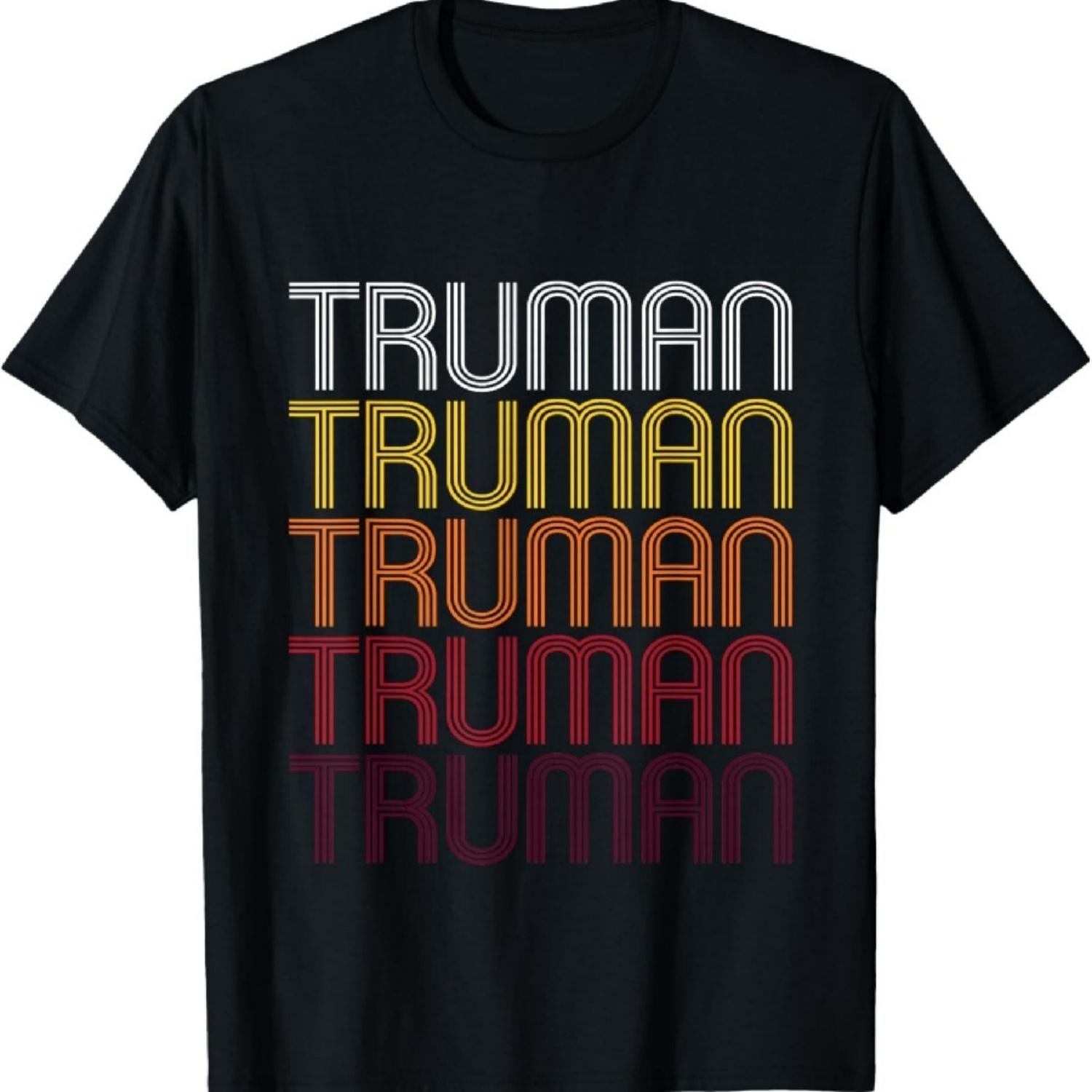 Truman Retro Wordmark Pattern - Vintage Style T-shirt XXXXXL чёрный