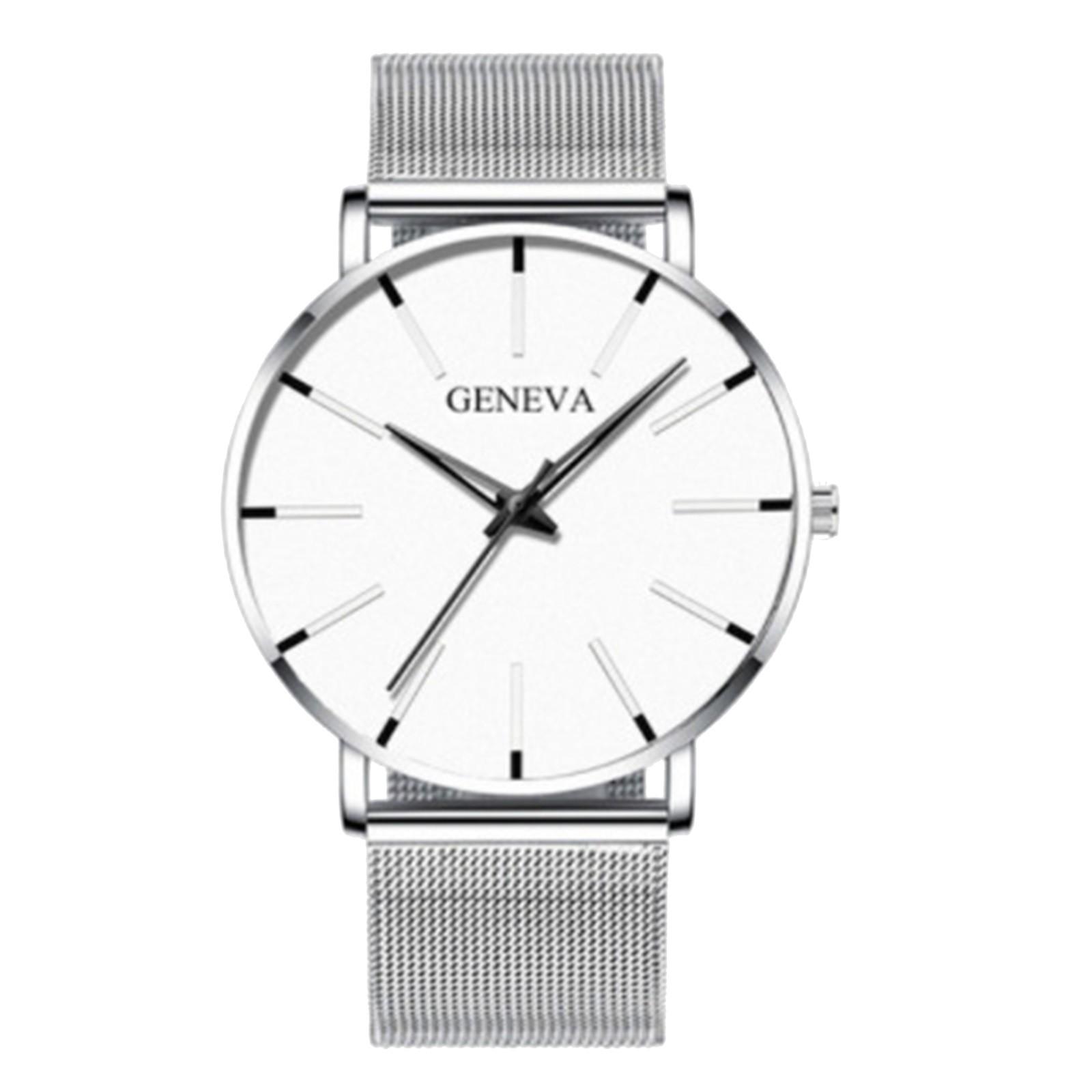 

Модные мужские кварцевые часы с сетчатым ремешком и циферблатом, подарочные часы