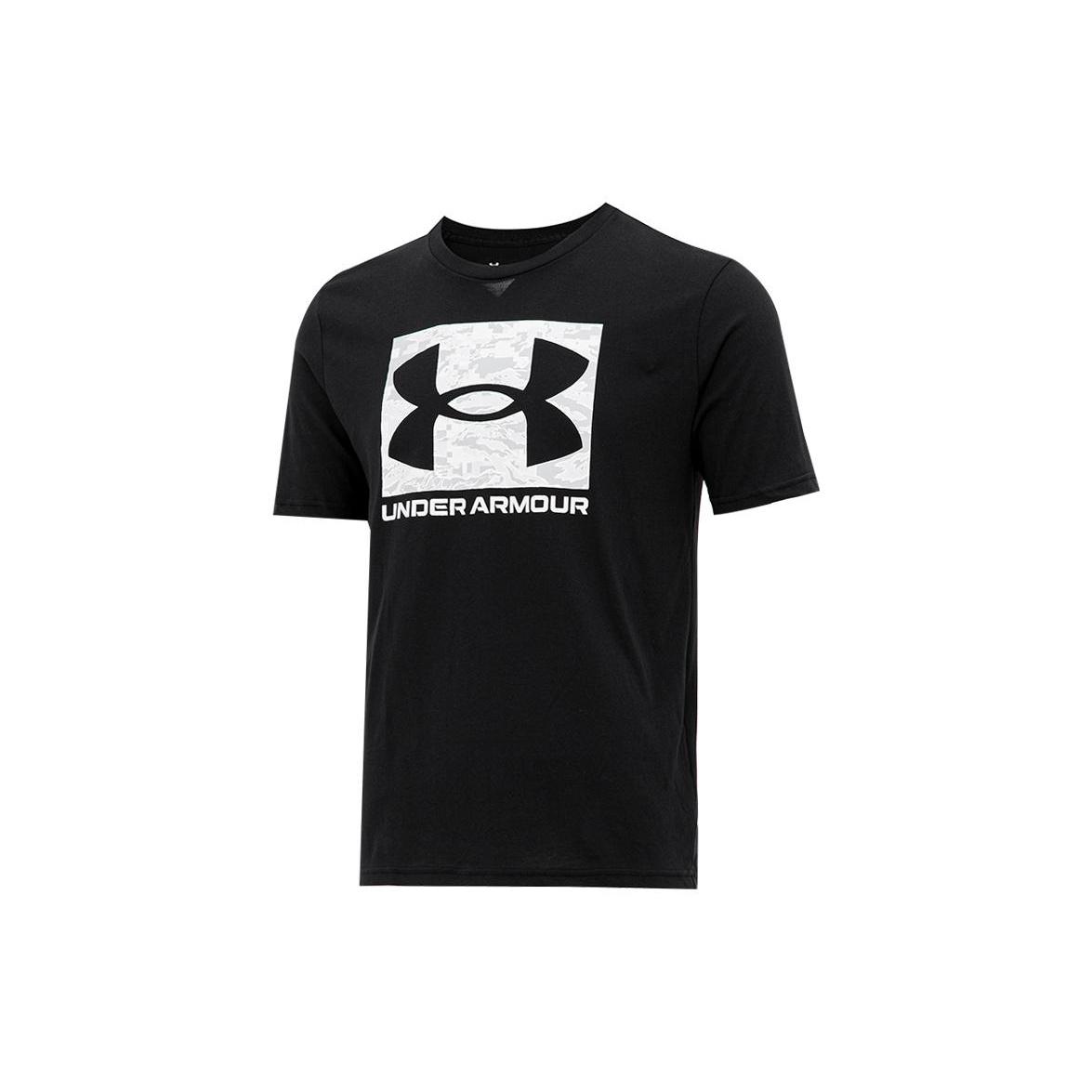 Under Armour ABC Camo Boxed Logo Short Sleeve T-shirt Black White Men s 1361673-001 M