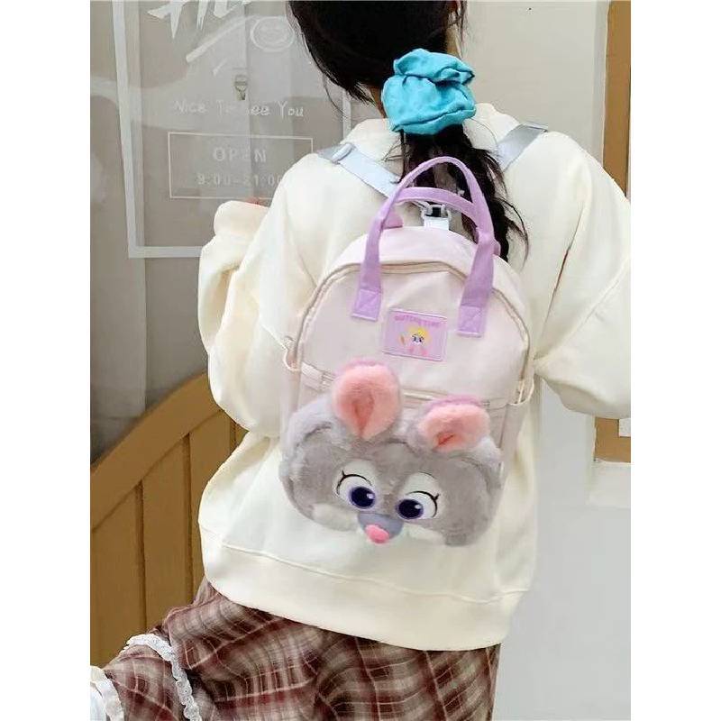 Zootopia Judy Hopps Nick Wilde Cartoon Animal City Oxford Fabric Backpack With Padded Compartment For Daily Use