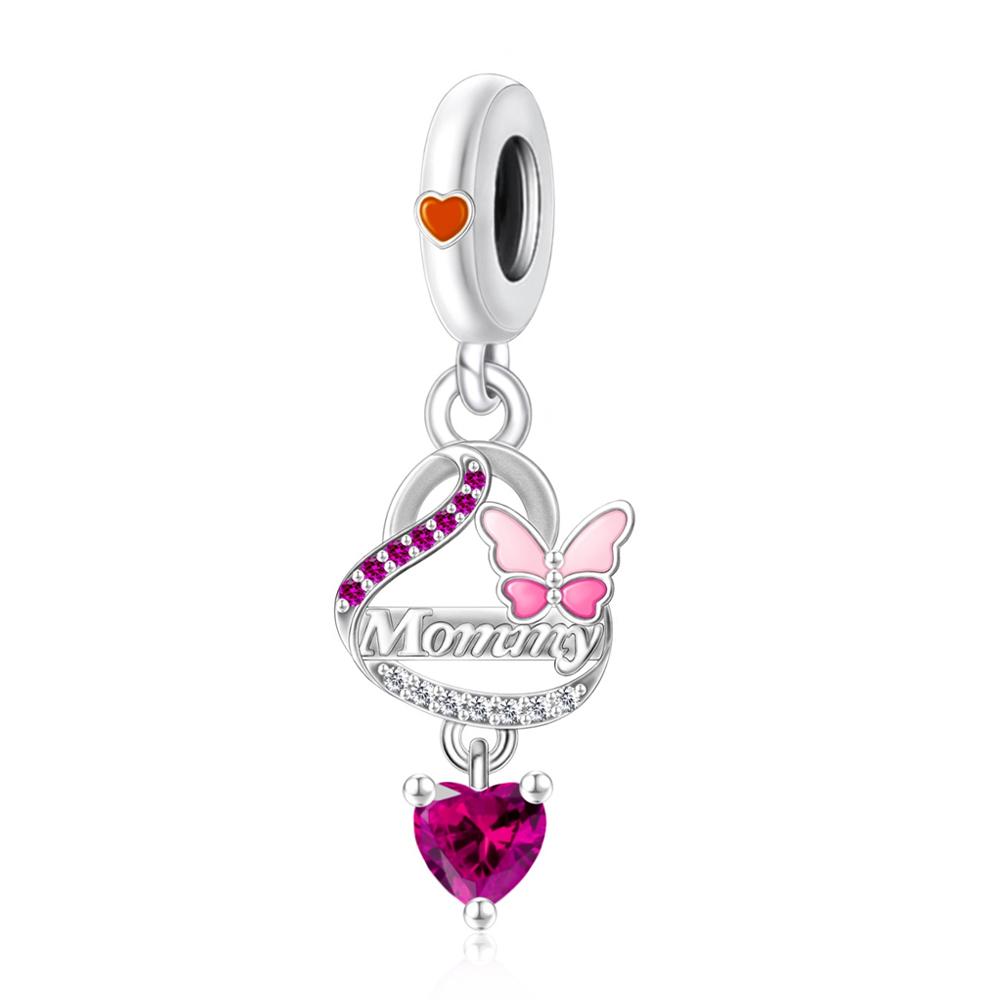 Warm 925 Silver I Love My Family The Best Parents Fit DIY Bracelet Necklace Family Gathering Souvenirs Holiday Gifts