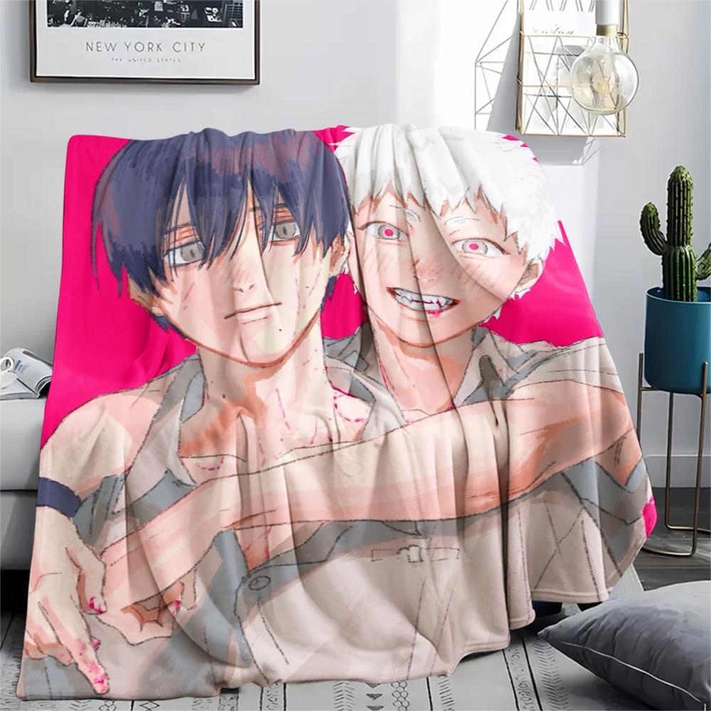 1PC Summer Hikaru Died Print Flannel Blanket, High Quality Comfortable for All Seasons, Home Decor, Warmth and Comfort, Perfect for Christmas Gifts201