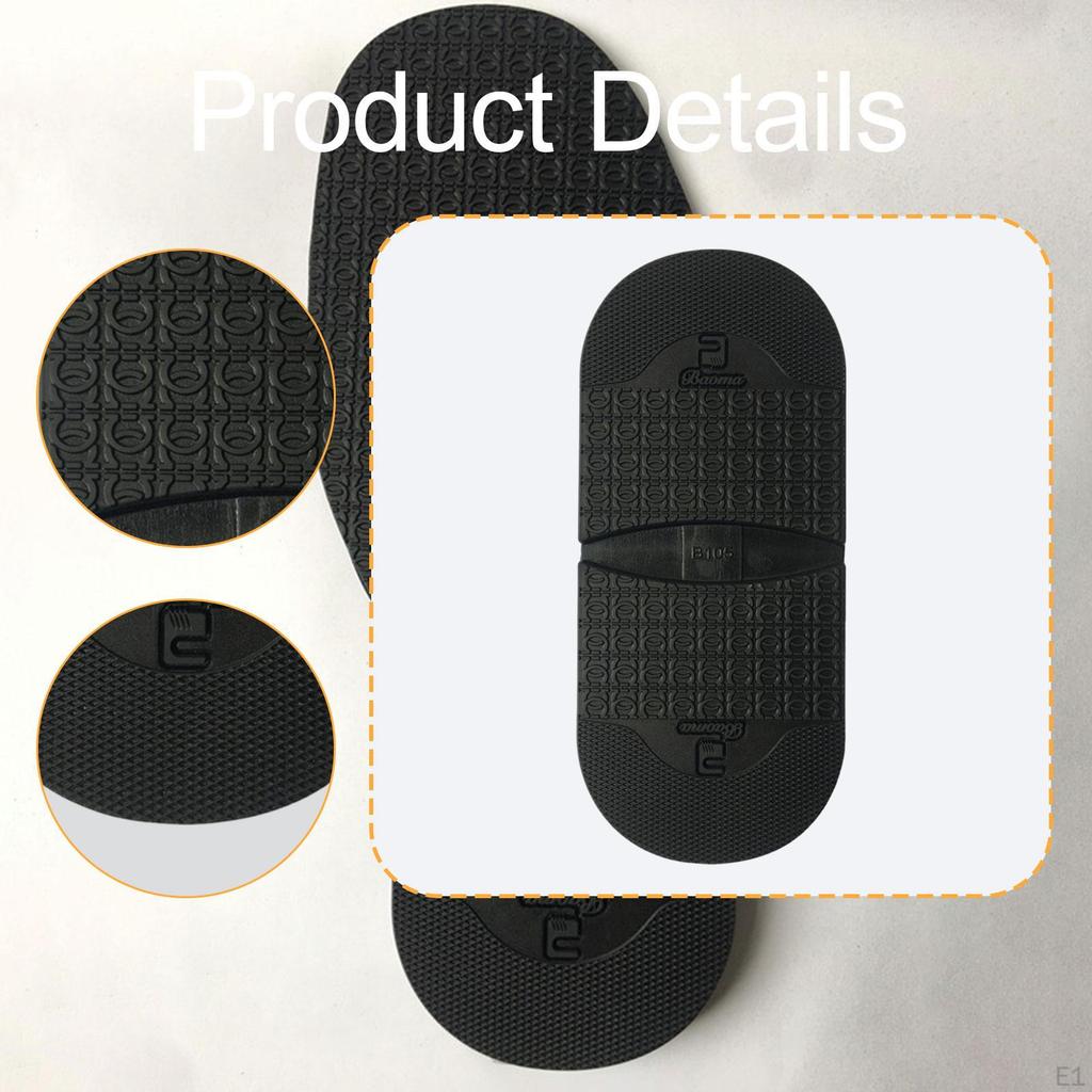 2 Stück Schuhsohlen-Reparatur Einfach zu installieren Geschenk Vielseitig Anti-Rutsch Verwendung Schwarz