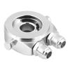 M20 X 1.5 Aluminum Oil Filter Cooler   Plate Adapter 1/8 NPT Oil Cooler Kit Silver