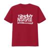 Naughty By Nature Weißes Klassisches Logo T-Shirt Vintage Gewaschen Atmungsaktiv Mode Mann Lässig Stilvoll Vielseitig Grafik Weich