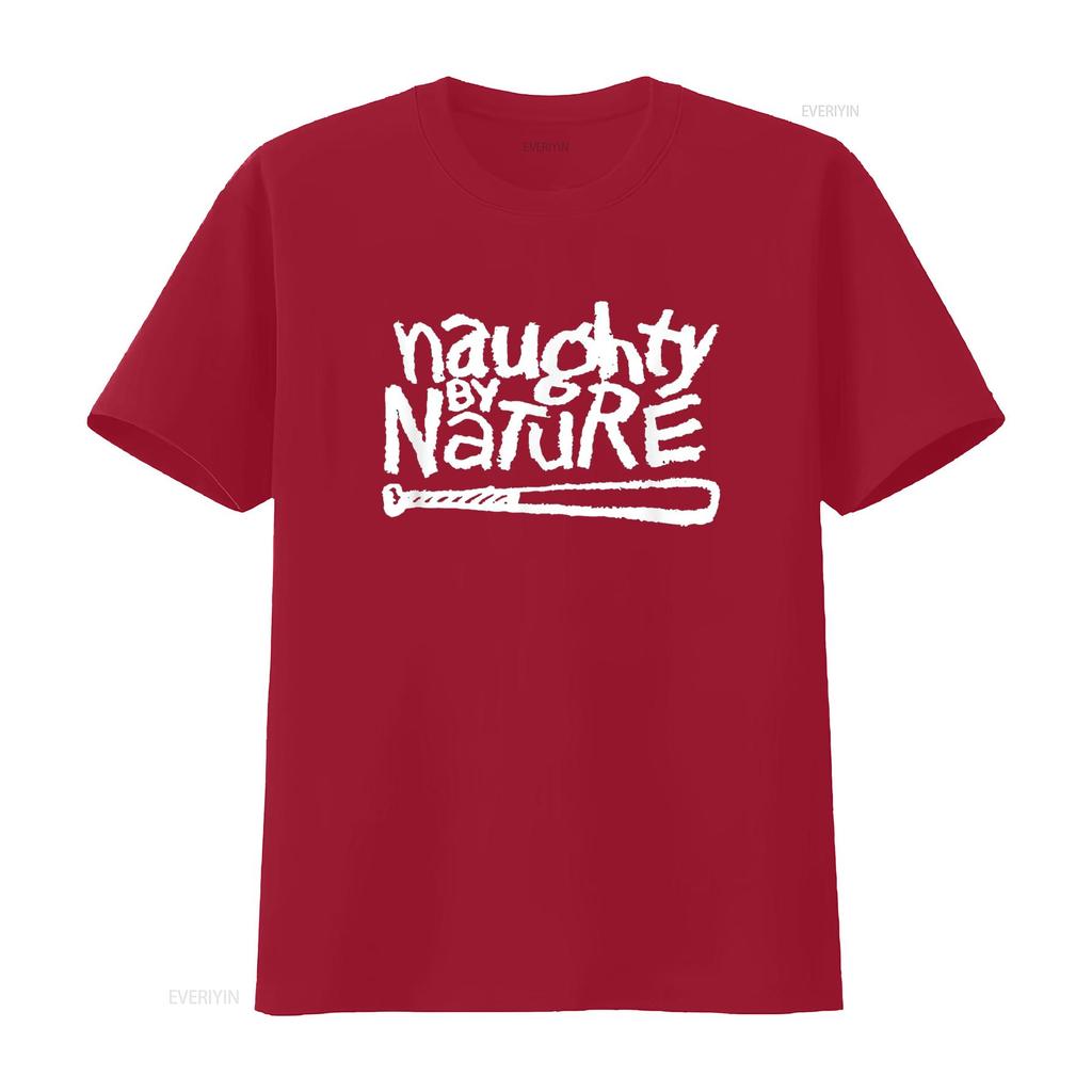 Naughty By Nature Weißes Klassisches Logo T-Shirt Vintage Gewaschen Atmungsaktiv Mode Mann Lässig Stilvoll Vielseitig Grafik Weich