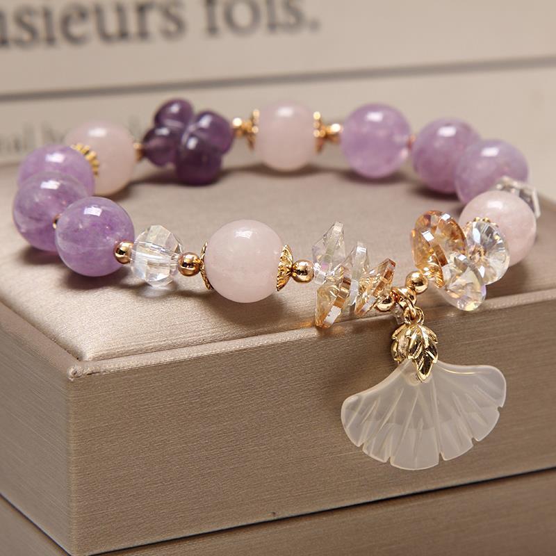 

Фиолетовый хрустальный браслет женский Мори, холодный ветер, свет, роскошный ретро-подарок подруге