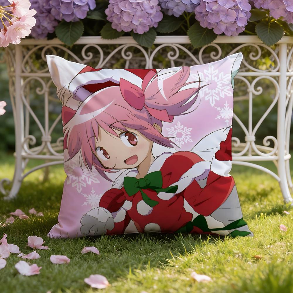 

Аніме P-Puella Magi M-Madoka M-Magica Наволочка для подушки Подвійного використання для дому та автомобіля: Двостороння для преміального комфорту 30X30cm