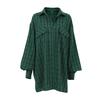 New American Retro Green Plaid Shirt Niche Loose Long Sleeve Shirt Women
