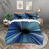 3pcs 3D Grid Current Visual Themed Pattern Printed Bedding Set, for Teenagers and Adult's Bedroom, Halloween Gift