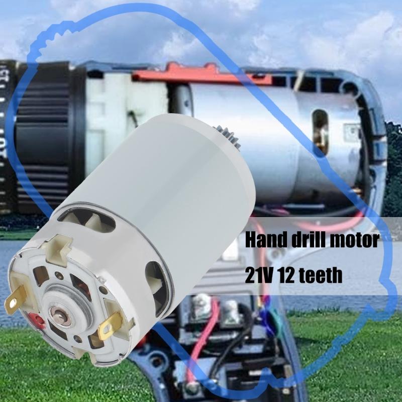 strong  12 Teeth Metal Gear Motor High Torque Designs Electric Drill Replacement Motor Easy to Carry for Power Tool