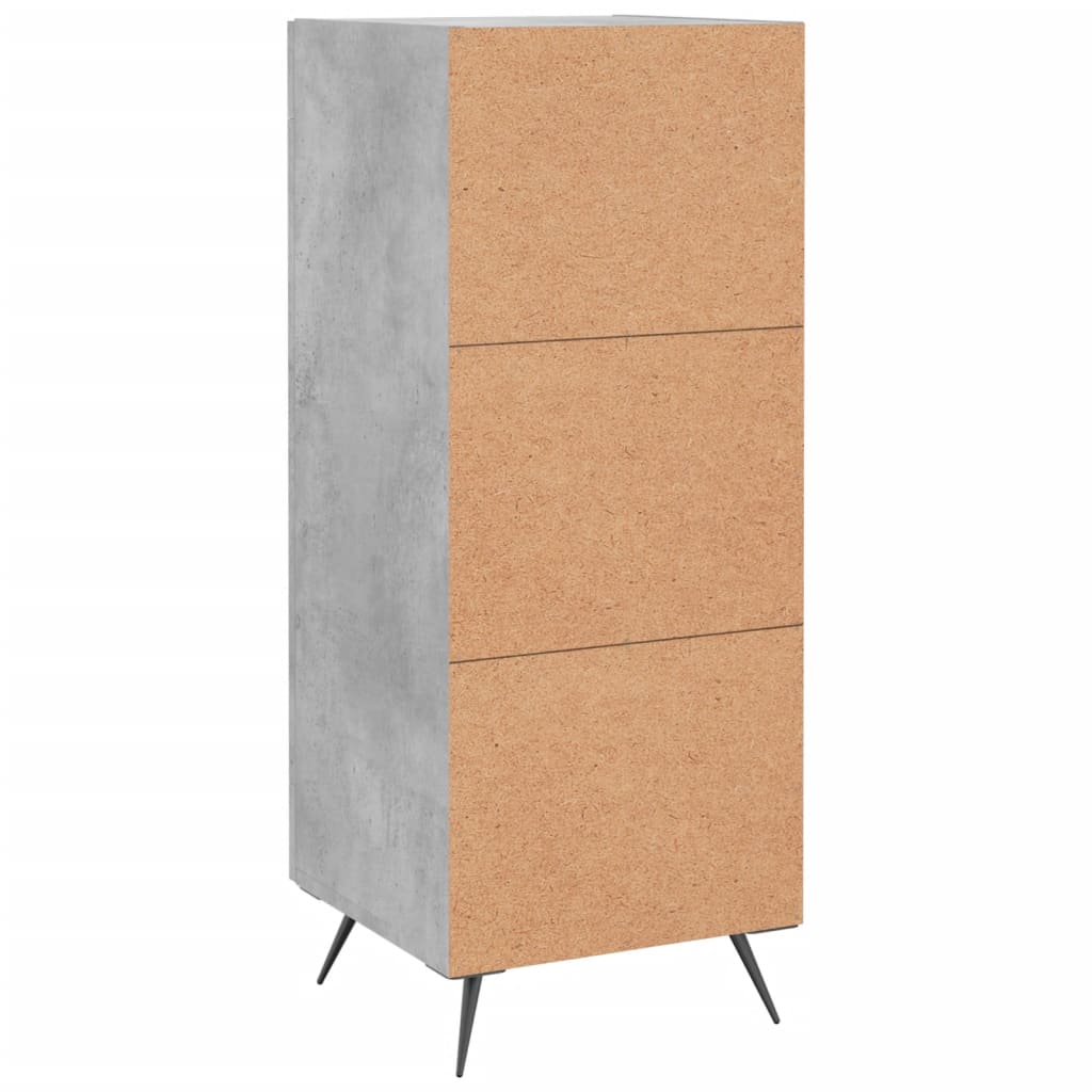 Vidaxl Szafka, Szarość Betonu, 34,5X34X90 Cm, Materiał Drewnopochodny