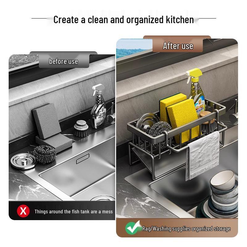 Sink Storage Rack for Dishcloths and Vegetables