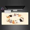 Cartoon Cat Circle Mouse Pad Xxl Computer Accessories Office Game Table Mats Rubber AntiSlip Gaming Keyboard Mousepad Desk Pads