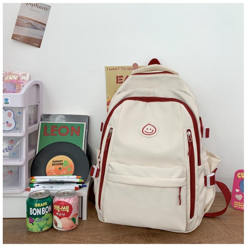 Schoolbag female new junior high school high school students large capacity wide shoulder strap lightweight backpack ins simple backpack
