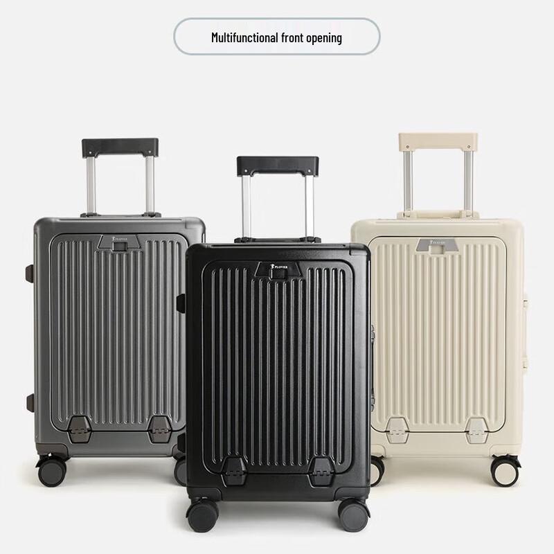 PLOVER GD2719 Business Front-Opening PC Alloy Spinner Luggage