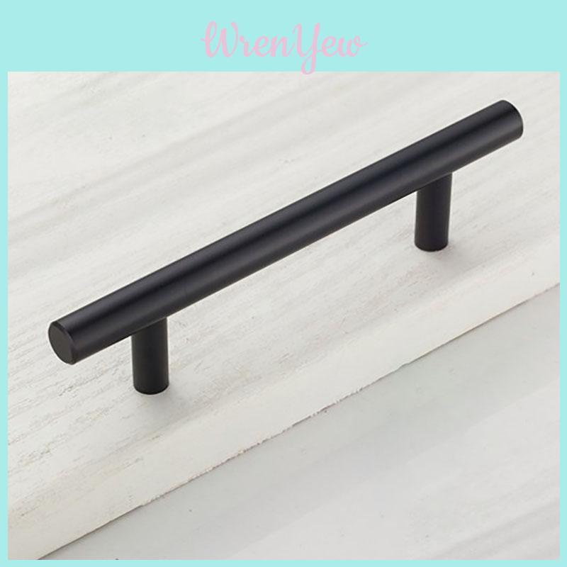 Sleek Black Stainless Steel T Bar Handles For Stylish Kitchen Cabinet Drawer Knobs