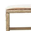 15 Piece Outdoor Dining Set with Cushions Beige Poly Rattan