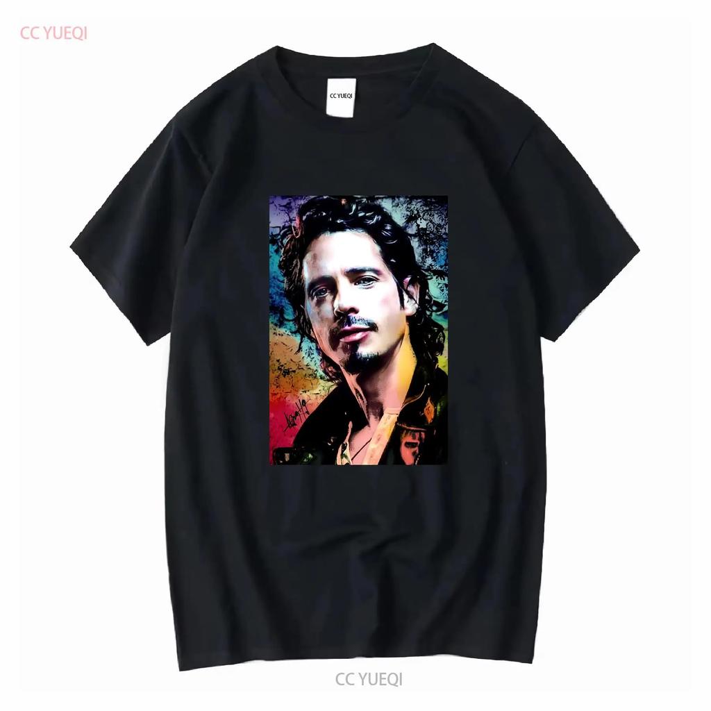 Retro Chris Cornell Soundgarden T-Shirt Gut neu lang- oder kurzärmelig vintage Gewaschen Atmungsaktiv Stilvoll Unisex Lässig Leicht