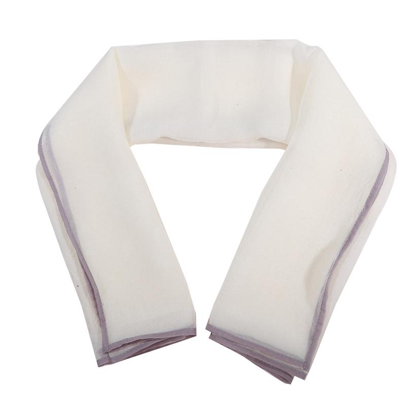 Fashion Simulated Silk Scarf Women's Simple Style Solid Color Thin Cloud Pattern Scarf Small Square Scarf
