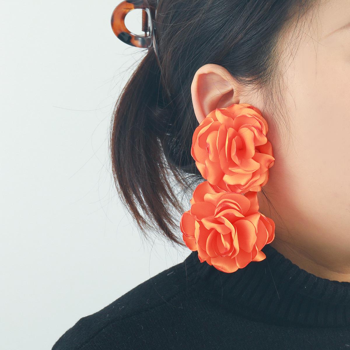 

Colorful Summer Flower Tassel Leaf Earrings