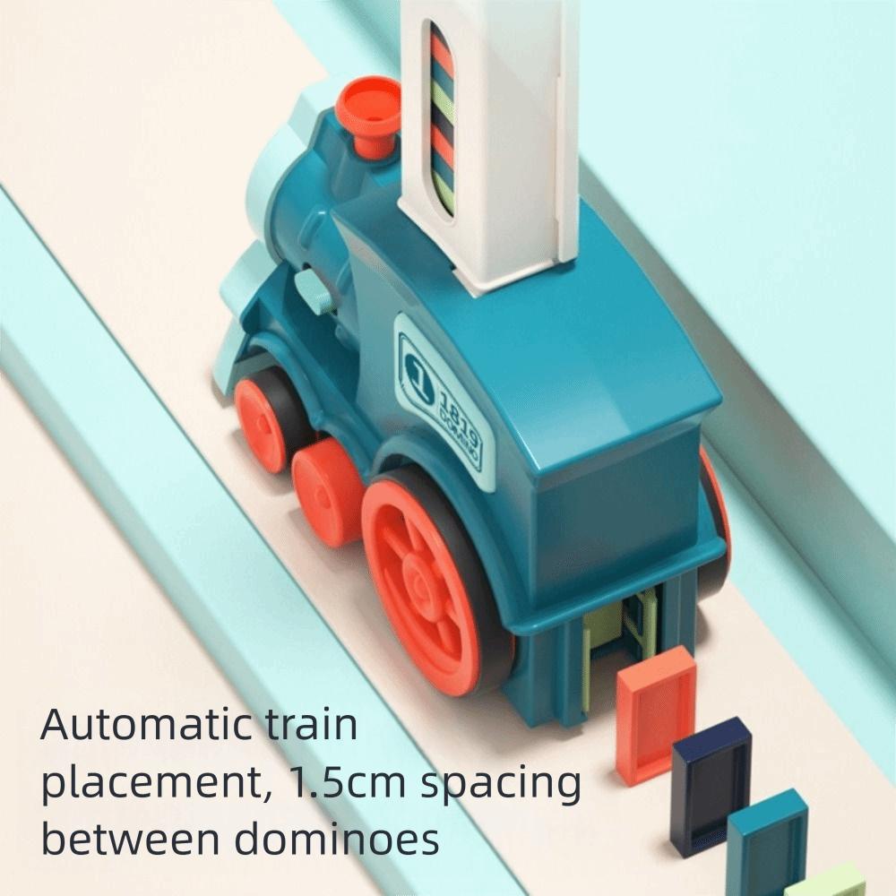 Automatic Laying Domino Train Sound Light Electric Train Intelligent Children Toy  Kids Puzzle