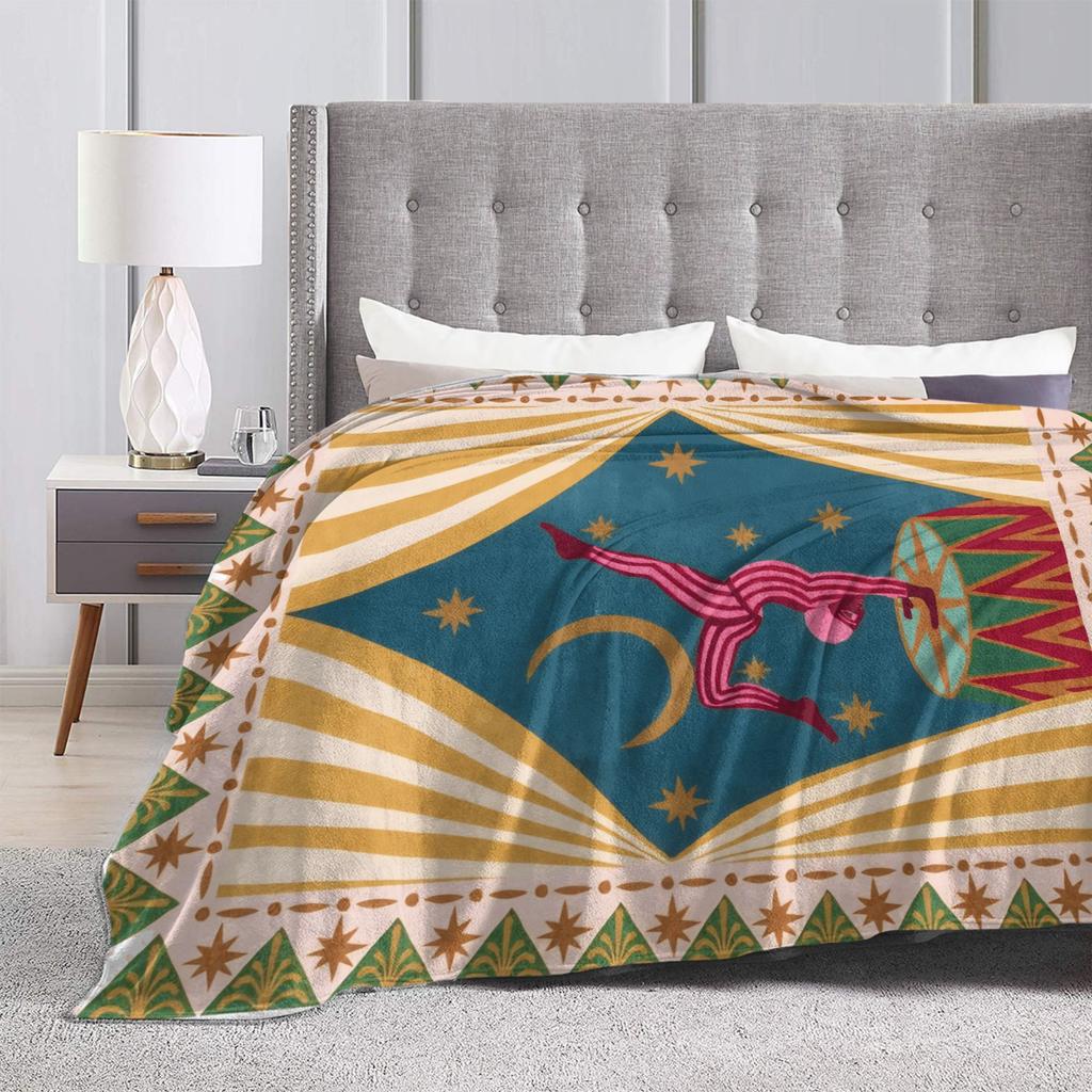 Border Painting Art Show Blanket Quality Super Warm Bedding Throws Autumn Boy Girl Couch Bed Fluffy Bedspread