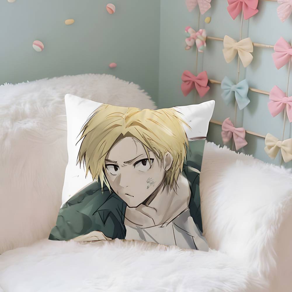 Shin Asakura Case Plush Fabric Soft Pillowcase Double Sided Print Cushion Cover Household Gifts