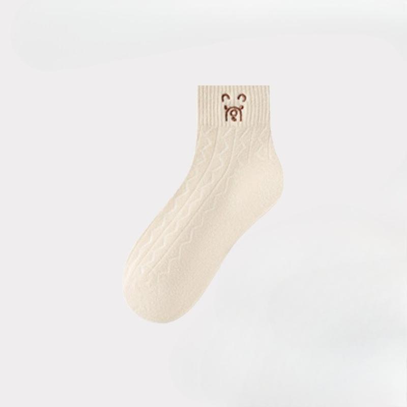 

Женские весенне-летние тонкие новые однотонные мультяшные милые носки-трубы из дышащего хлопка 1 pair